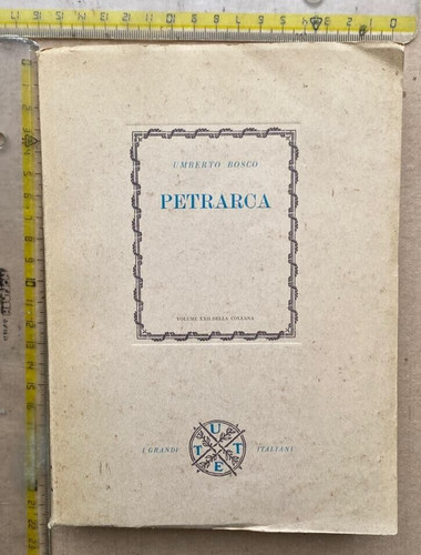 Umberto bosco petrarca - bosco, volume